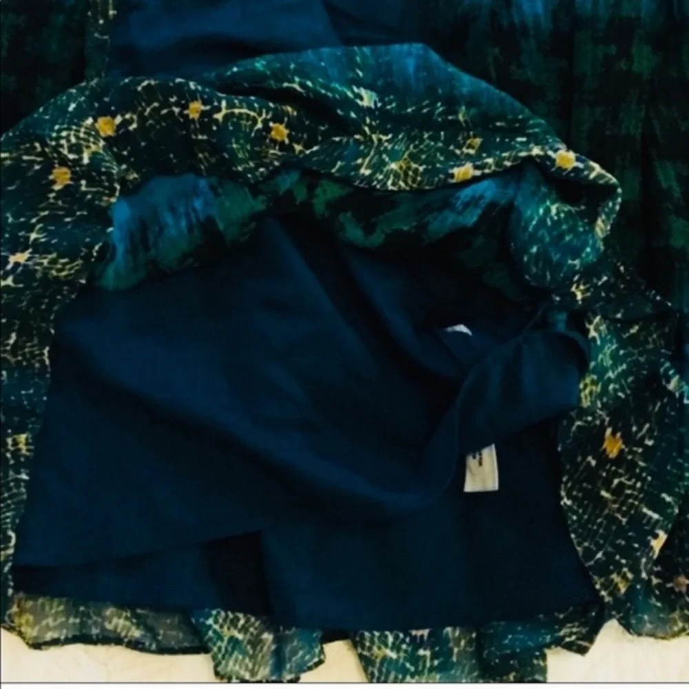 Madewell Broadway & Broome Pleated Teal Skirt